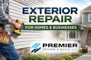 Exterior repair contractor in Ephrata PA 17522 by Premier Design & Build LLC, siding repair and exterior restoration for homes and businesses in Lancaster County PA